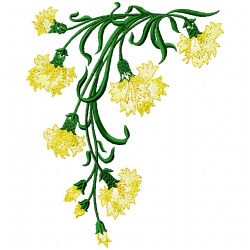 Flowers And Tree Embroidery Design 9